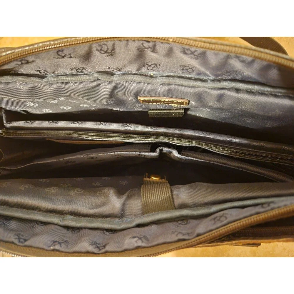 Brooks Brothers Leather Laptop Shoulder Messenger Bag *Read Description*